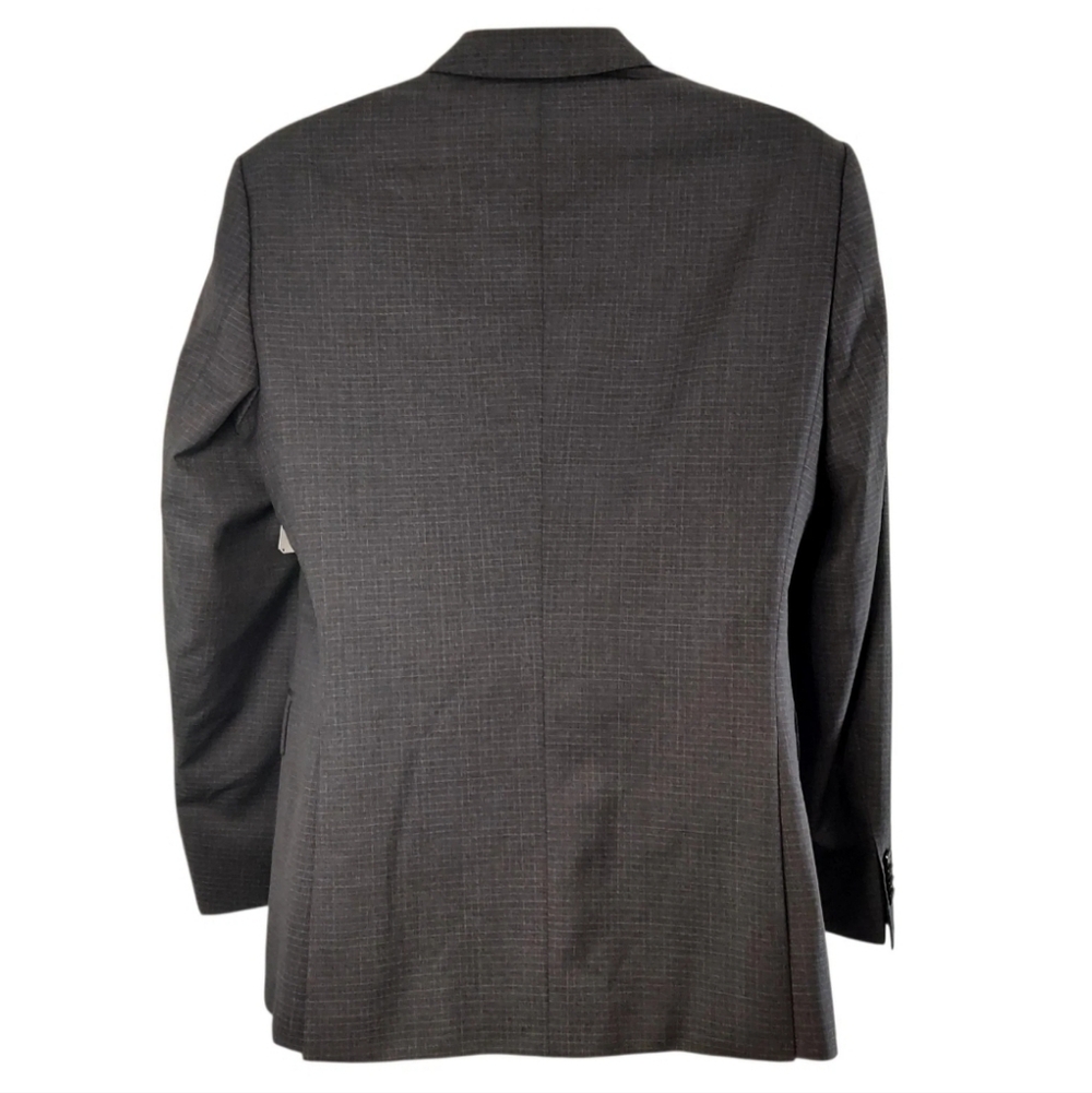 Hugo Boss Mens Blazer Size 38 Regular Black Check Super 130 Slim Fit Bi Stretch - Picture 4 of 12